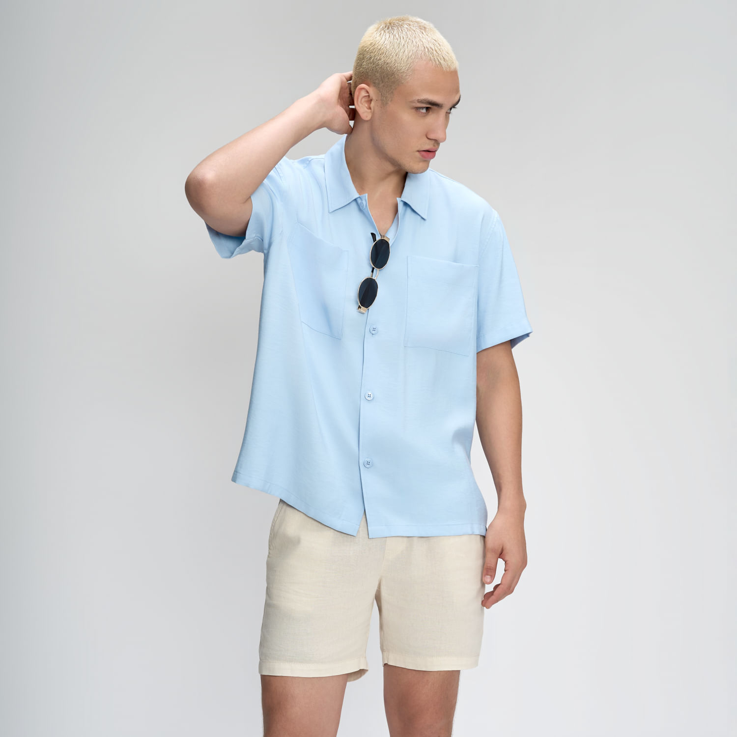 Camisa Hombre Sólido Bolsillo Hypnotic