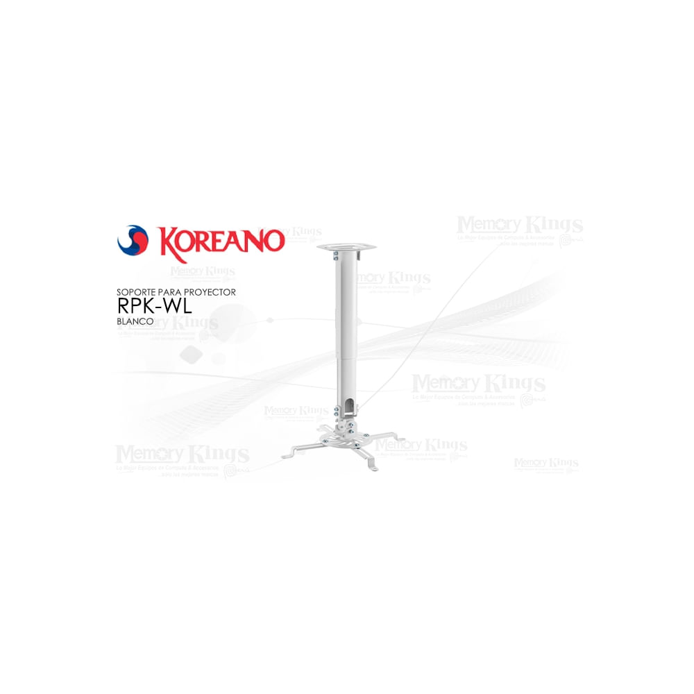 Soporte para proyector Koreano RPK-WL para techo, color blanco, instal