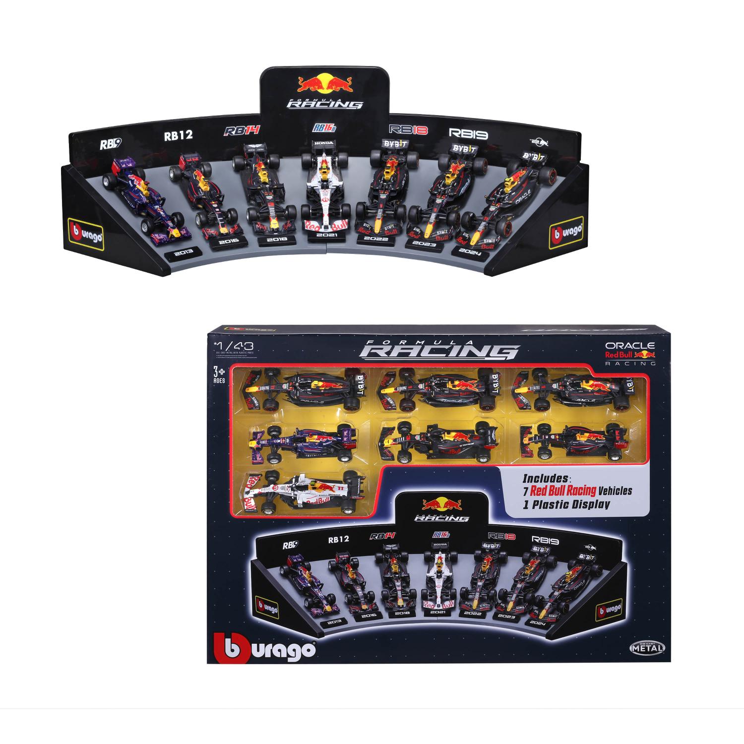Pack X7 Autos Coleccionables Fórmula 1 Oracle Red Bull Escala 1:43
