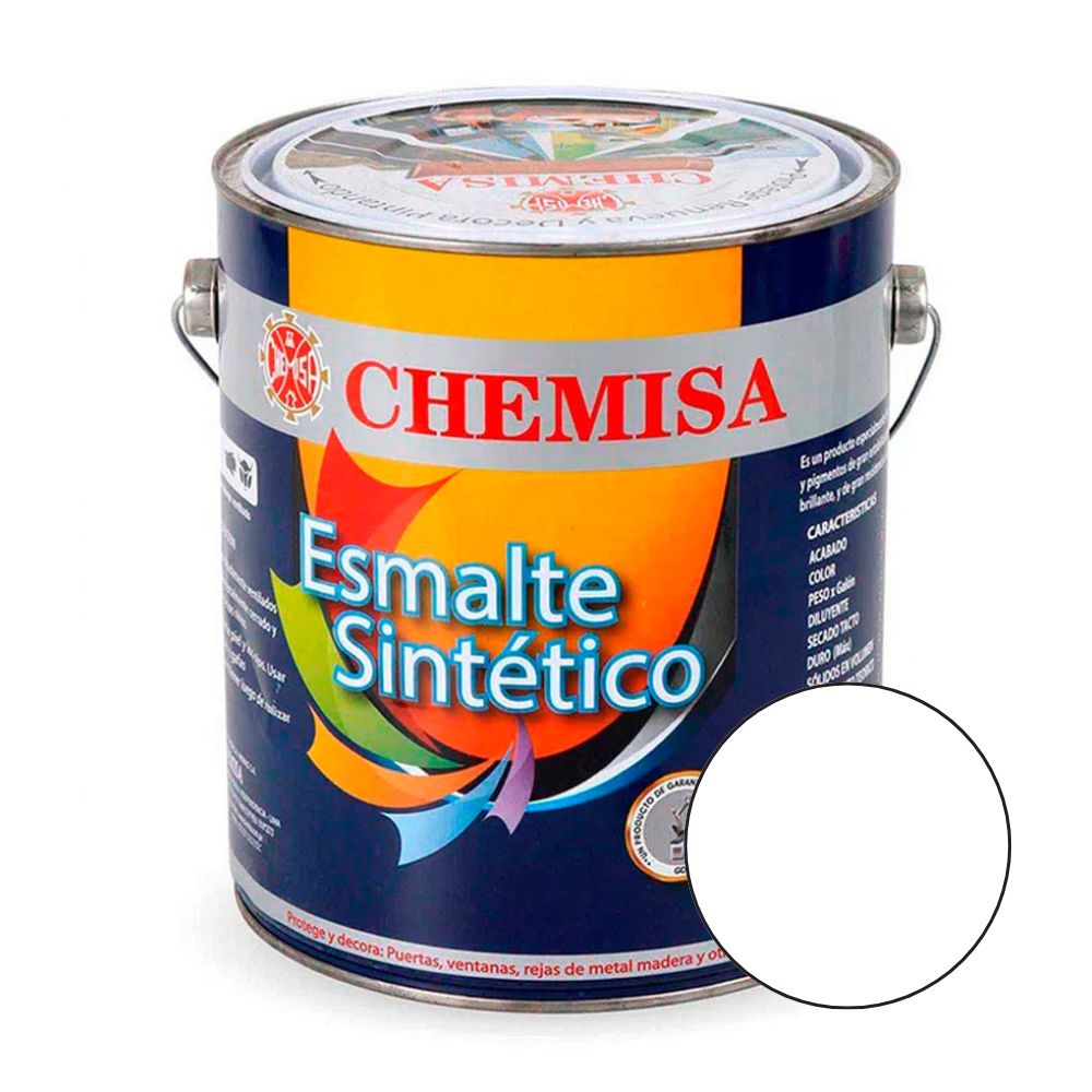 Esmalte Sintético Chemisa Blanco Brillante 1 galón