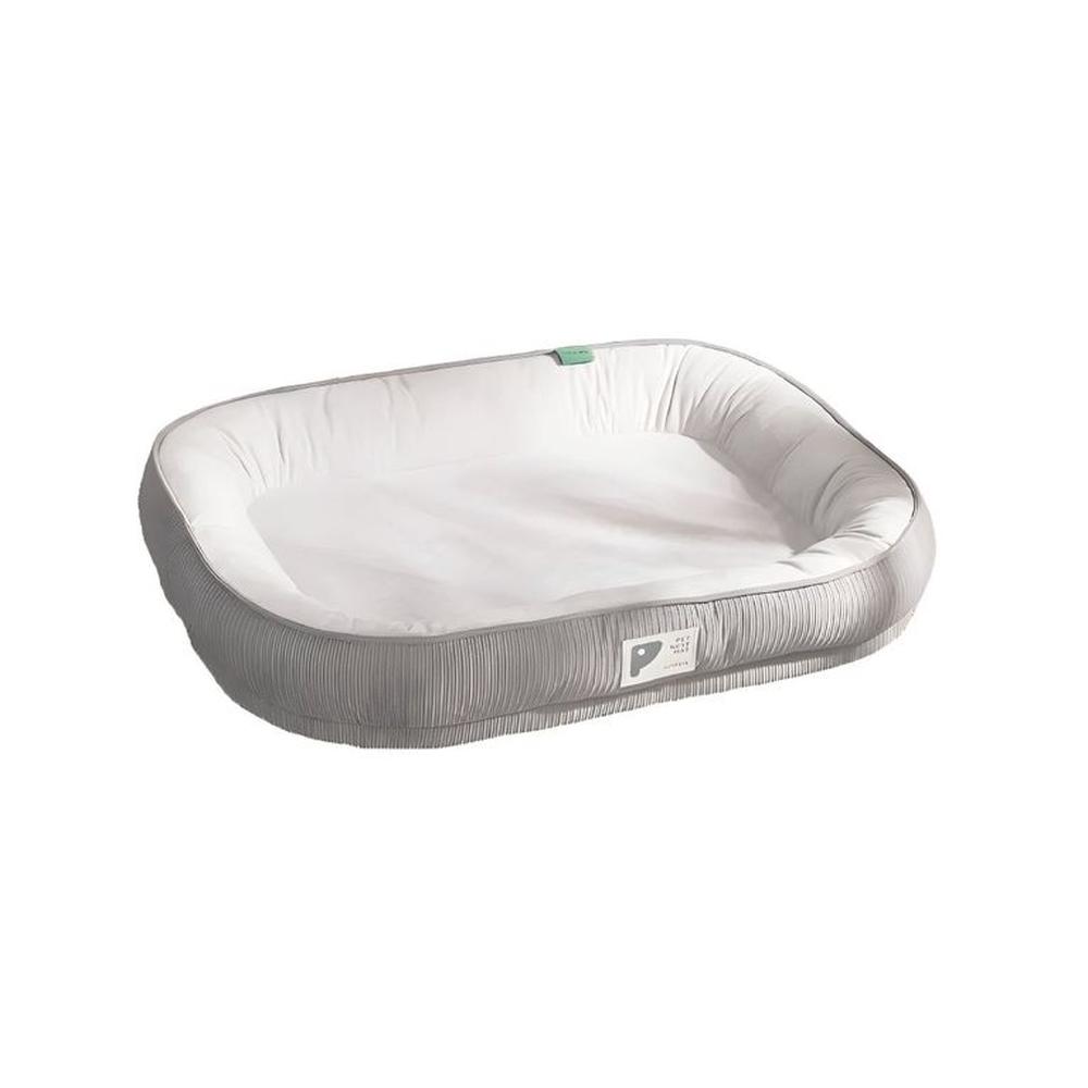 Cama Para Mascotas Extra Suave Gris Blanco - Talla M