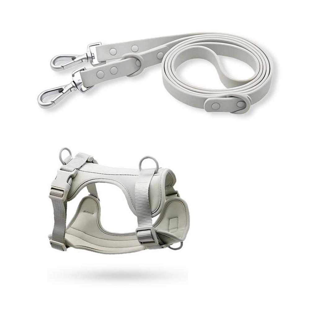 Correa y Pechera Ajustable Para Perros Gris - Talla S Correa y Pechera Ajustable Para Perros Gris - Talla S
