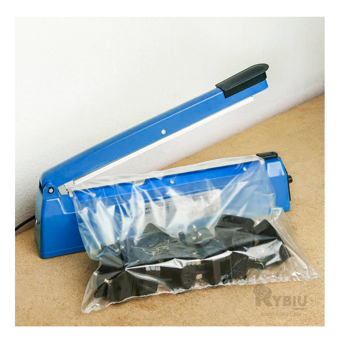 Sellador Compacto para Bolsas Color Azul Y+Papel de Regalo
