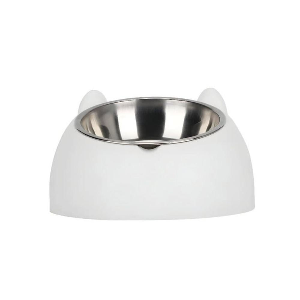 Plato Acero Inoxidable Para Mascotas Blanco - Talla M Plato Acero Inoxidable Para Mascotas Blanco - Talla M