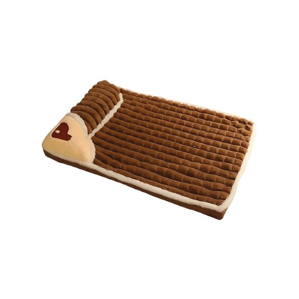 Cama Colchón Para Perros Funda Extraíble Marrón - Talla L