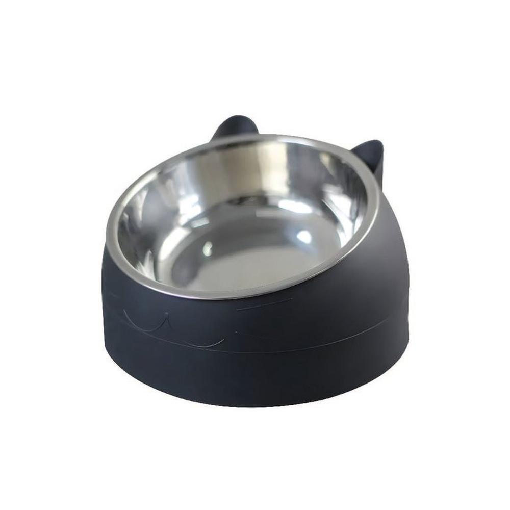 Plato Acero Inoxidable Para Mascotas Negro - Talla M Plato Acero Inoxidable Para Mascotas Negro - Talla M