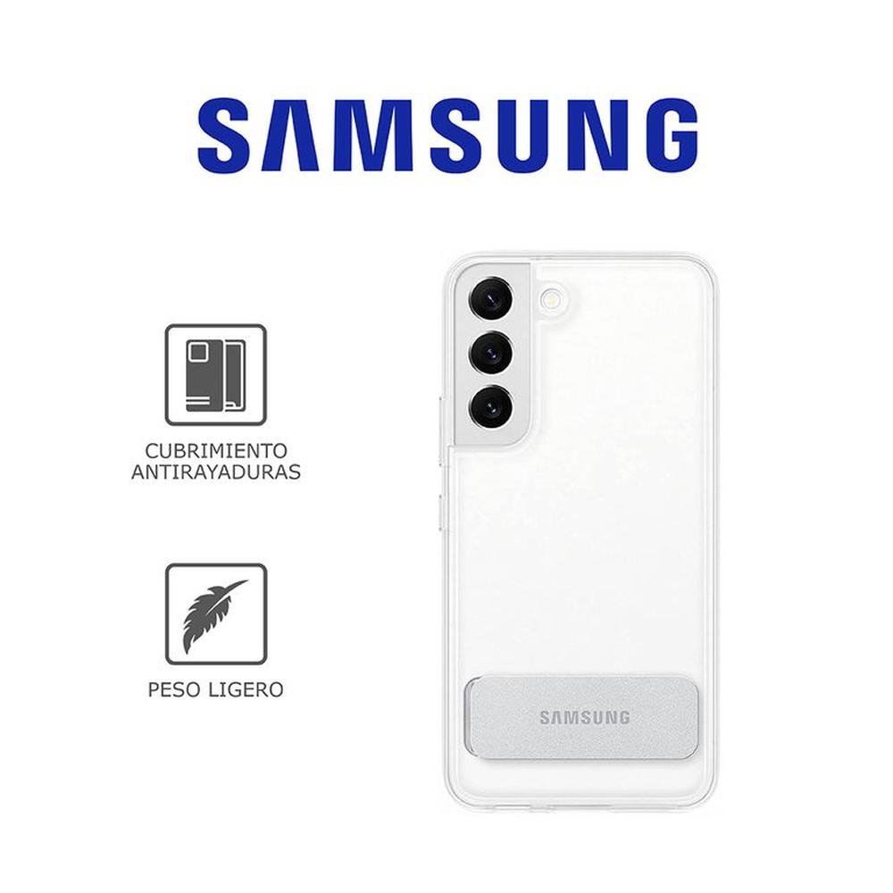 Case Samsg Clear Standing Cover EF-JS906 para Galaxy S22+ Transparente Case Samsg Clear Standing Cover EF-JS906 para Galaxy S22+ Transparente