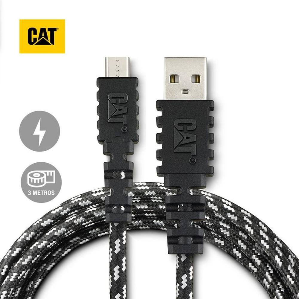 Cable Carga y Datos CAT Resistente USB a MICRO-USB 3 Metros Cable Carga y Datos CAT Resistente USB a MICRO-USB 3 Metros