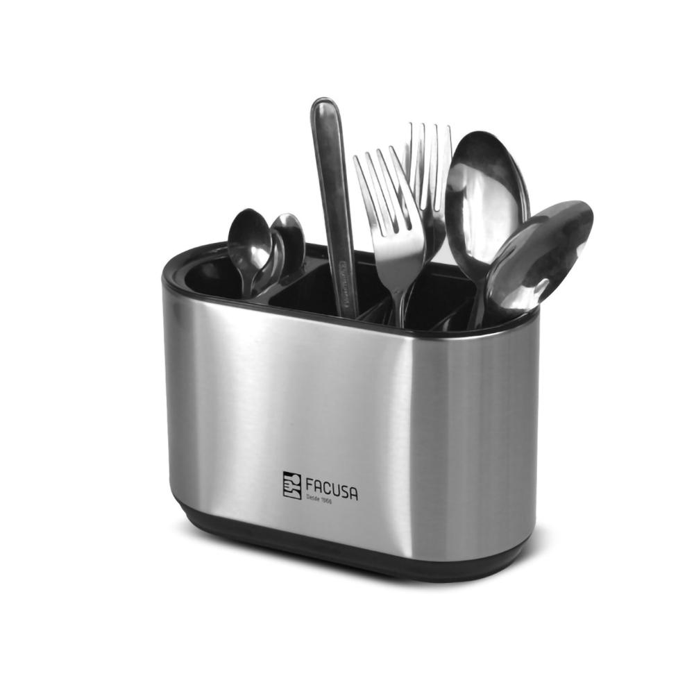 Porta cubiertos de Acero Inoxidable Facusa de 4 Divisiones