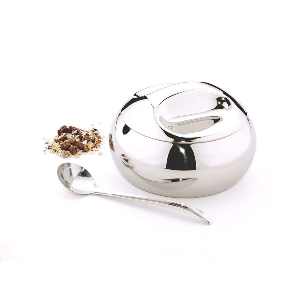 Azucarero Tramontina 500gr de Acero Inoxidable con Cuchara