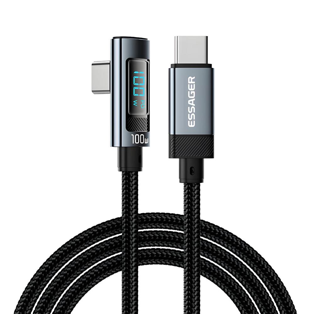 Cable de Carga Rápida Essager  100W Tipo C ideal para Android y MacBook