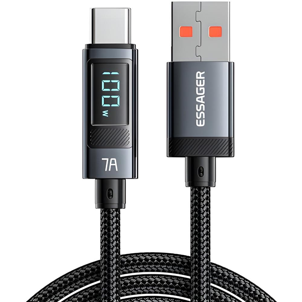 Cable de Carga Rápida Essager  7A 100W de 1M ideal para Celulares Android