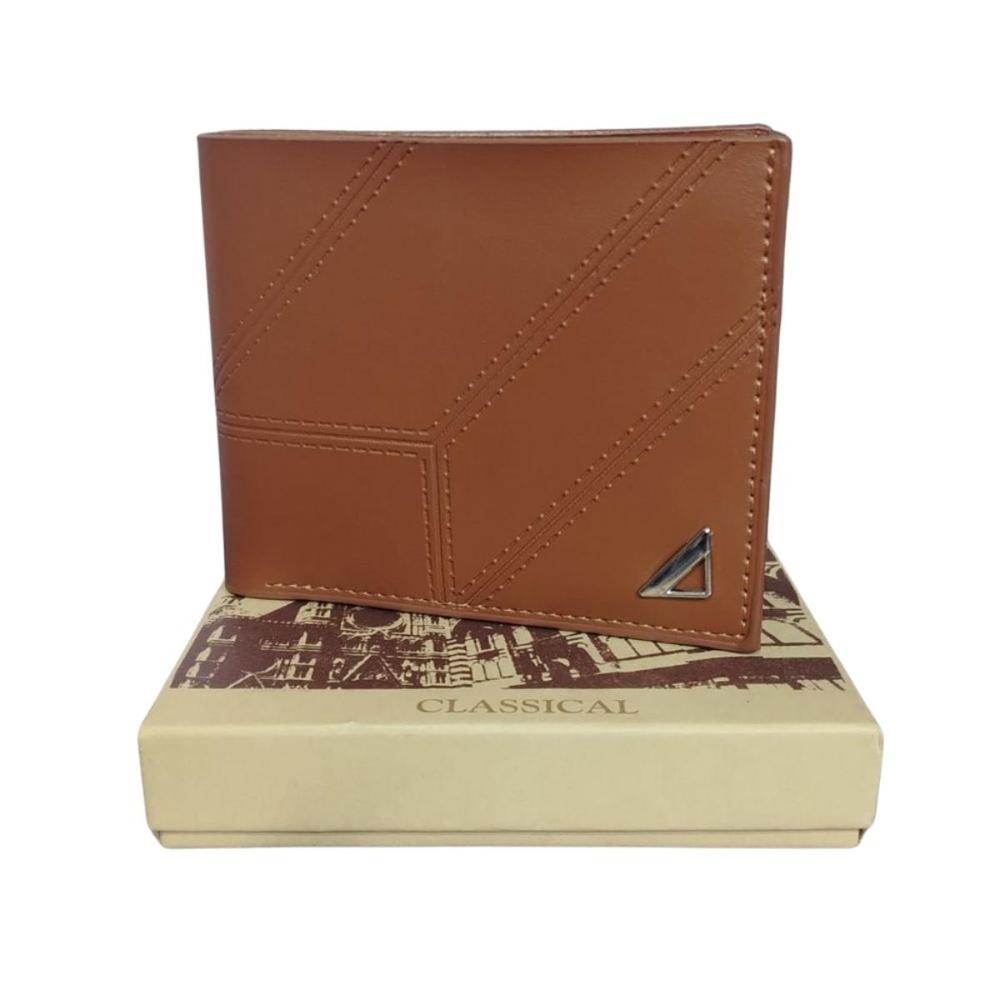 Billetera Cuero Pu Camel para Hombre