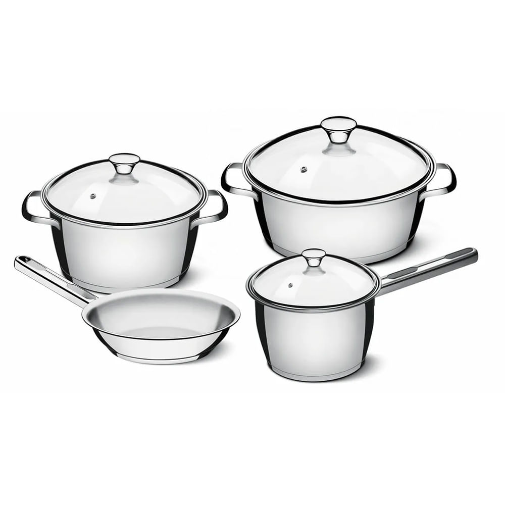 Set de Ollas Tramontina Allegra 7 Piezas Acero Inoxidable