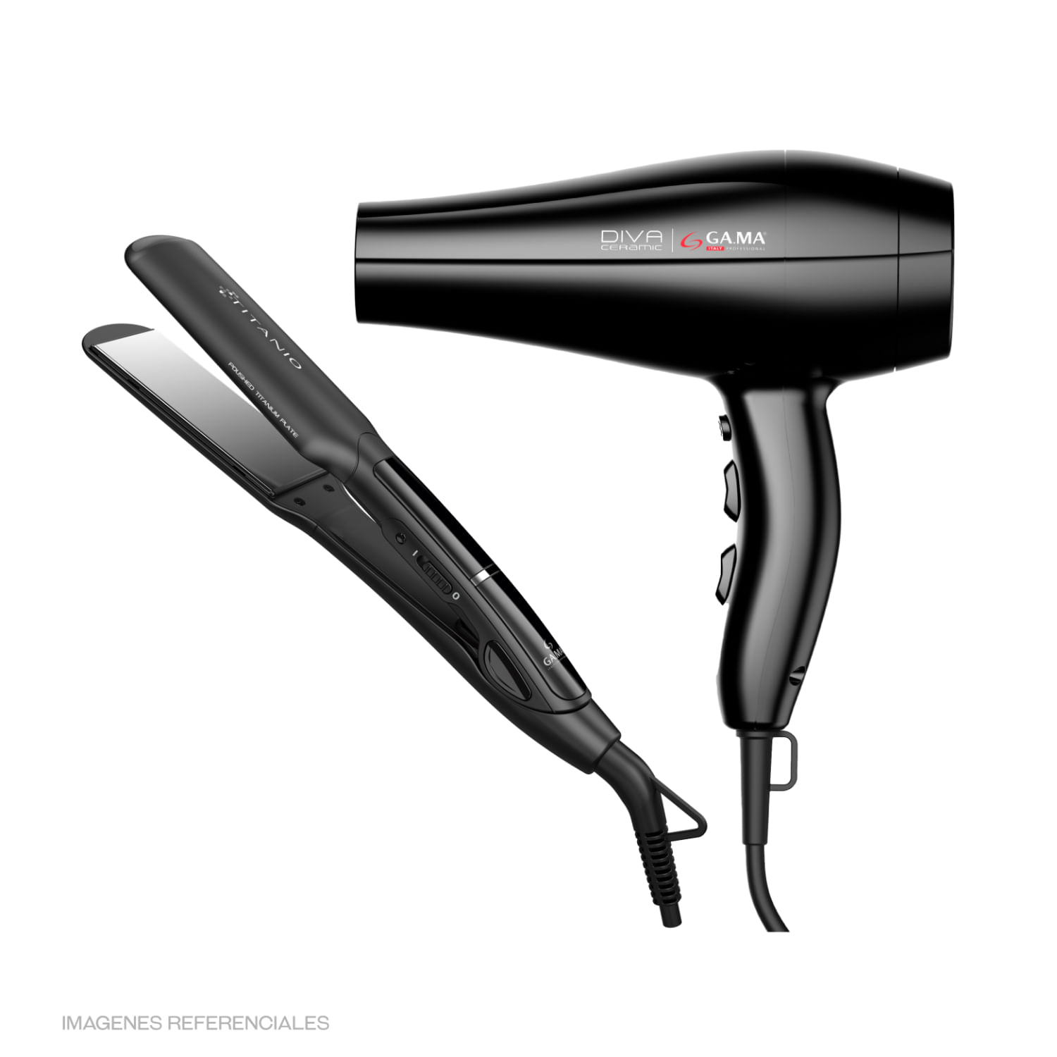 Combo Gama Secadora Diva + Plancha X-Wide Titan