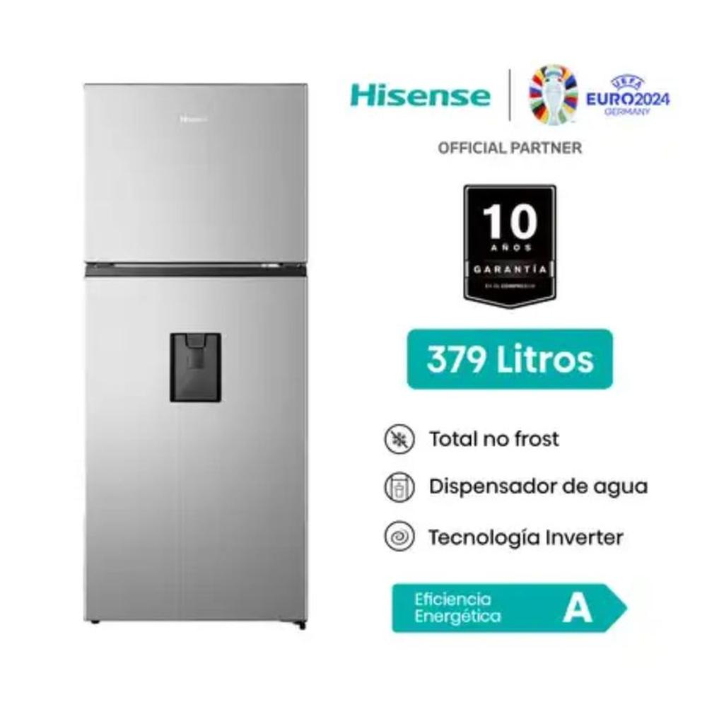 Refrigeradora 379L Top mount inverter RT3N375NMCA Hisense.