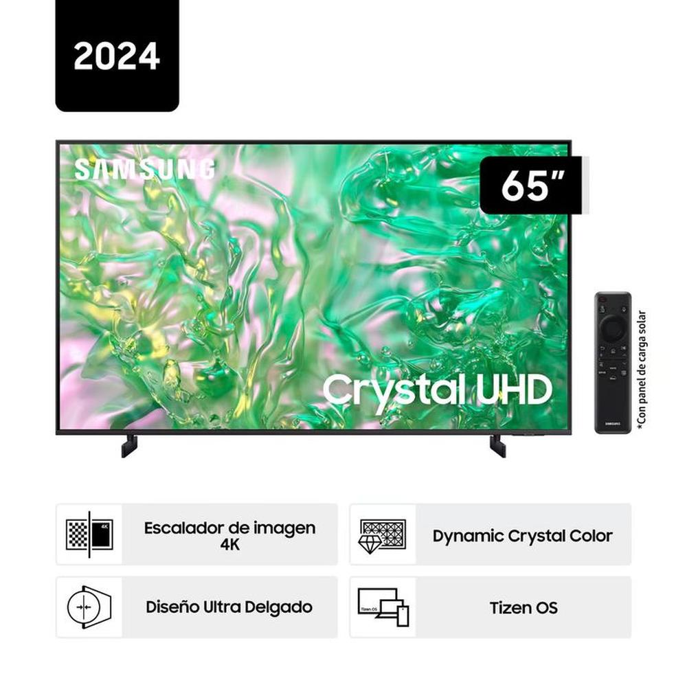 Televisor Samsung 65 Crystal UHD UN65DU8000 4K Tizen OS Smart Tv 2024