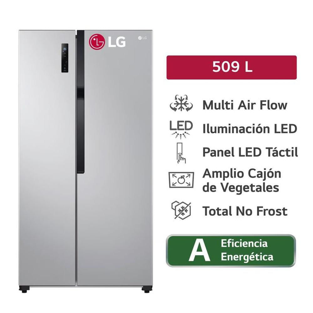 Refrigeradora LG LS51BPP Side By Side Smart Inverter 509L Plateado