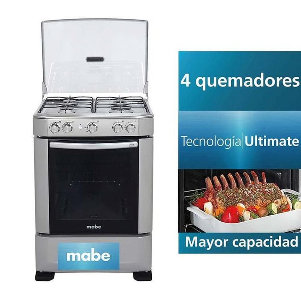 Cocina Mabe a Gas 4 Hornillas Inoxidable CMP6014AG0