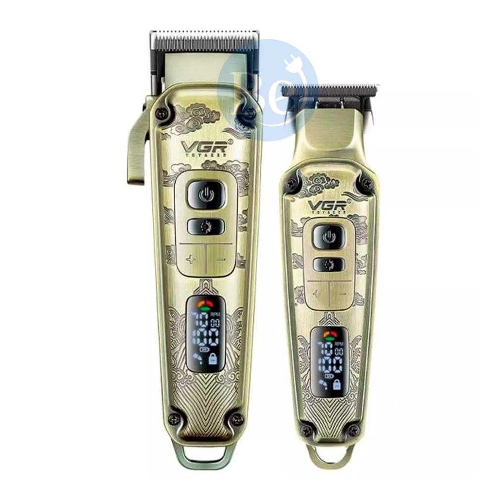 Combo Barber VGR V-643 Cortadora y Trimmer Set 2 en 1 De Metal con Carga USB