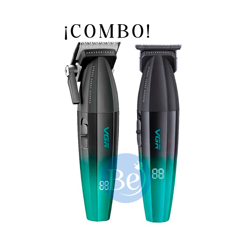 Combo VGR Cortadora de Cabello V-003 Turbo y Trimmer V-906