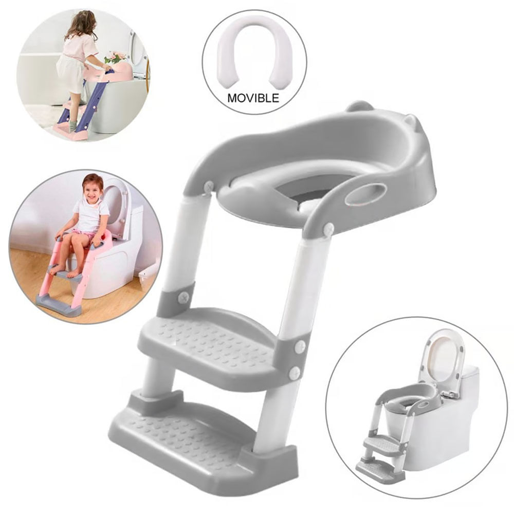 Asiento Entrenamiento Para Niños con Escalera Gris