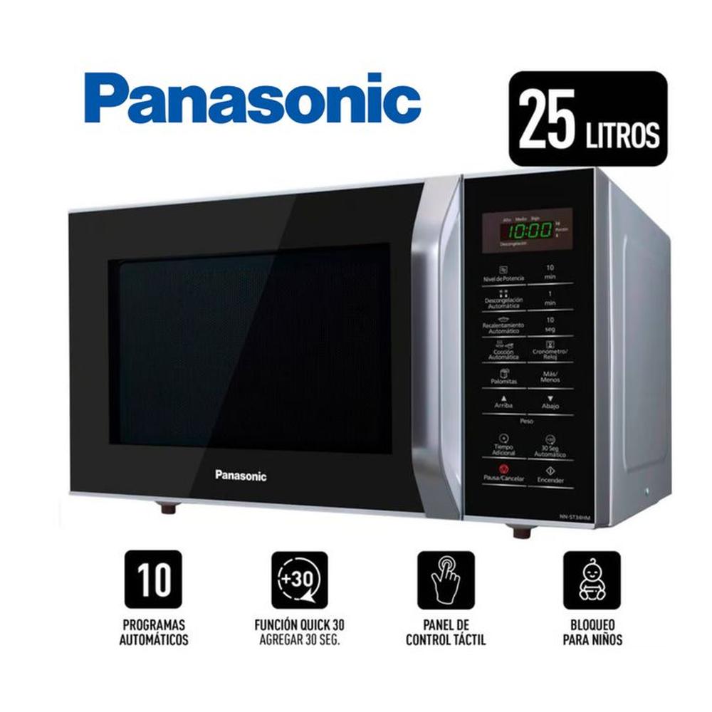 HORNO MICROONDAS PANASONIC - NN-SB34HM 25 LITROS PLATEADO