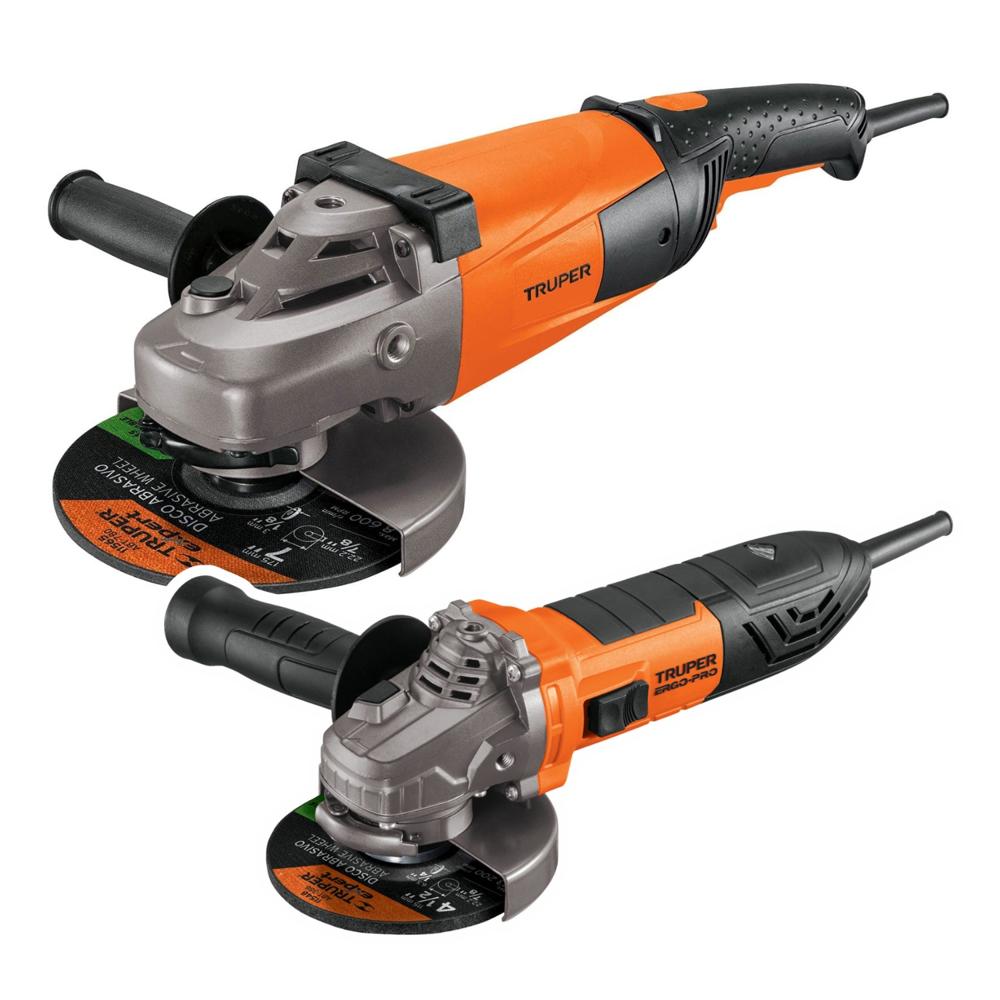 Combo Amoladora 7" 2100W + Amoladora 4   1/2" 850W Truper 11022-100735