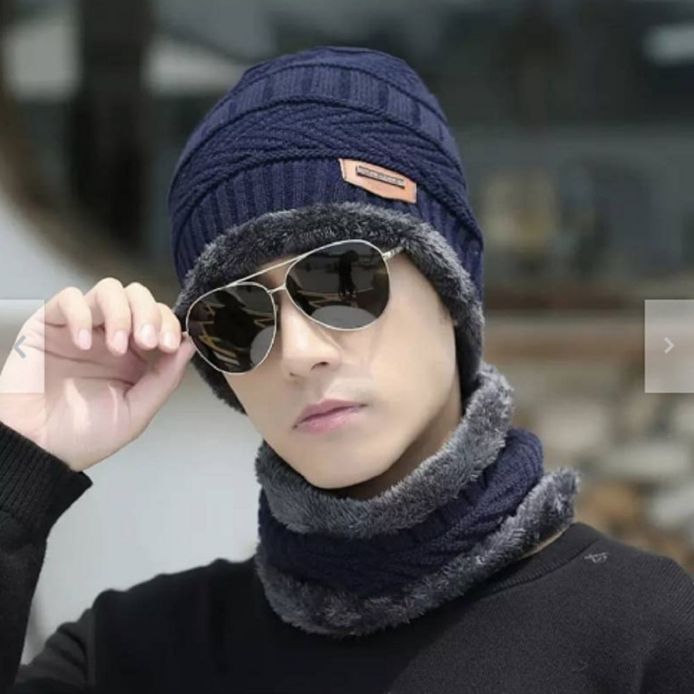 Gorro Bufanda Conjunto Azul