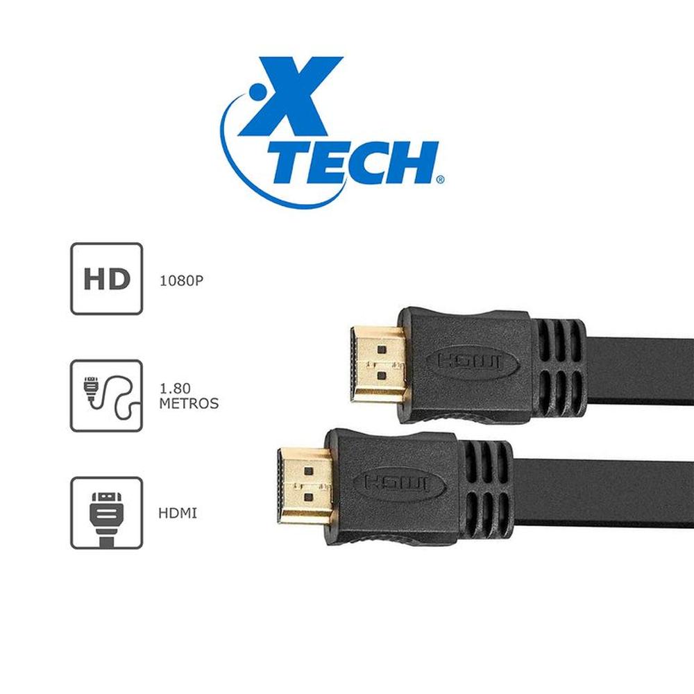 Cable HDMI Plano conector Macho a Macho 1.8 metros XTC-406 Cable HDMI Plano conector Macho a Macho 1.8 metros XTC-406