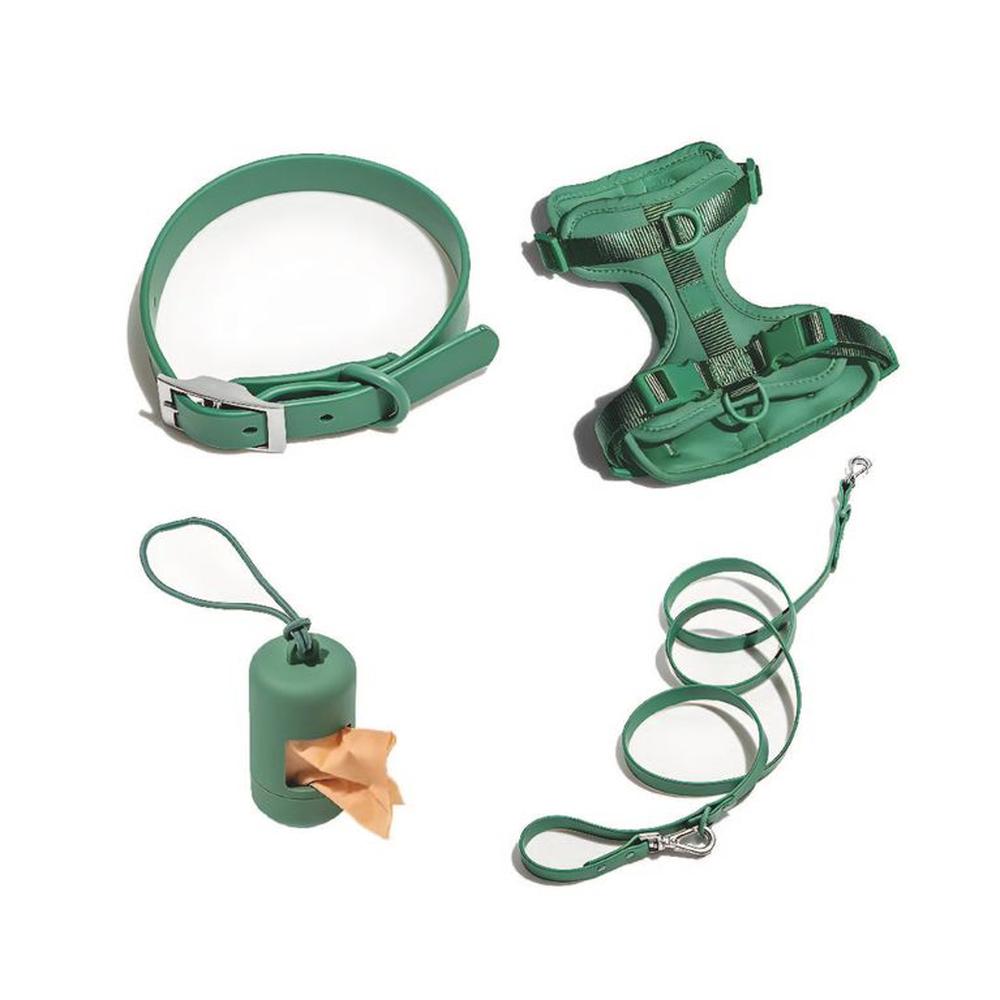 Pack Arnés + Collar + Correa + Dispensador Verde - Talla S Pack Arnés + Collar + Correa + Dispensador Verde - Talla S