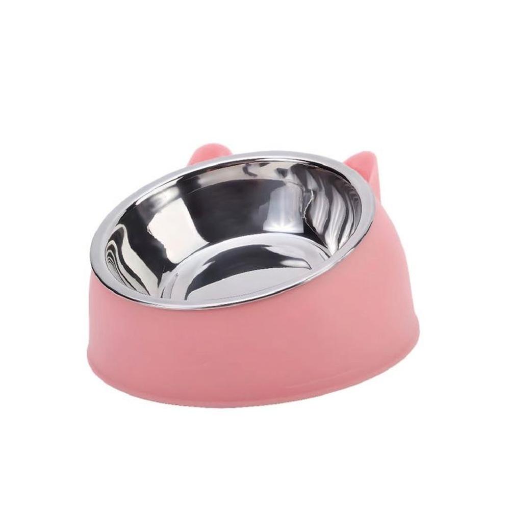Plato Acero Inoxidable Para Mascotas Rosado - Talla M Plato Acero Inoxidable Para Mascotas Rosado - Talla M