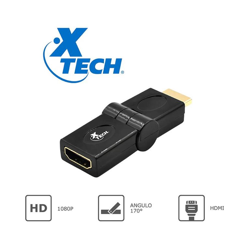 Adaptador Xtech XTC-347 HDMI Macho a Hembra Angulo Ajustable