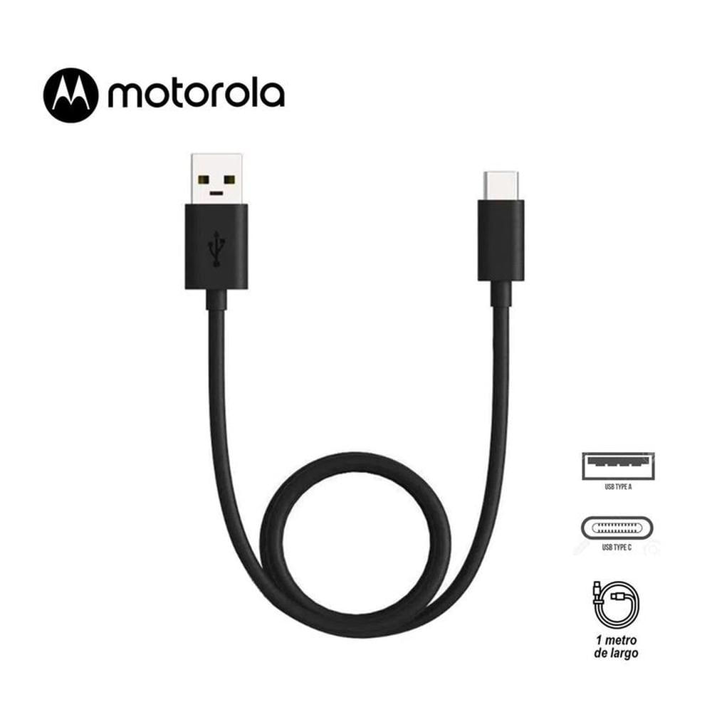Cable Motorola De Carga y Datos SJ6473 Usb-A a Usb-C 1m Negro
