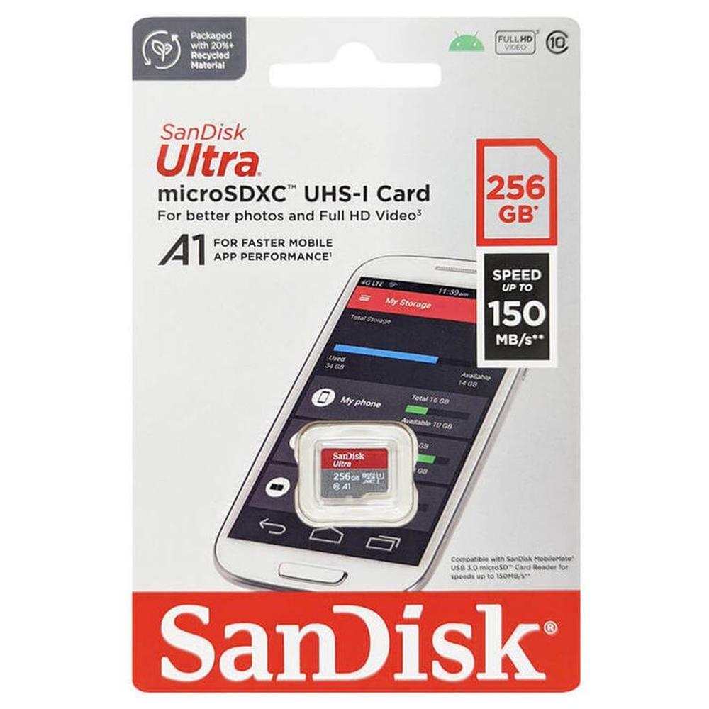 Memoria Micro SDXC UHS-I SANDISK 256GB ULTRA A1 150MBPS Memoria Micro SDXC UHS-I SANDISK 256GB ULTRA A1 150MBPS