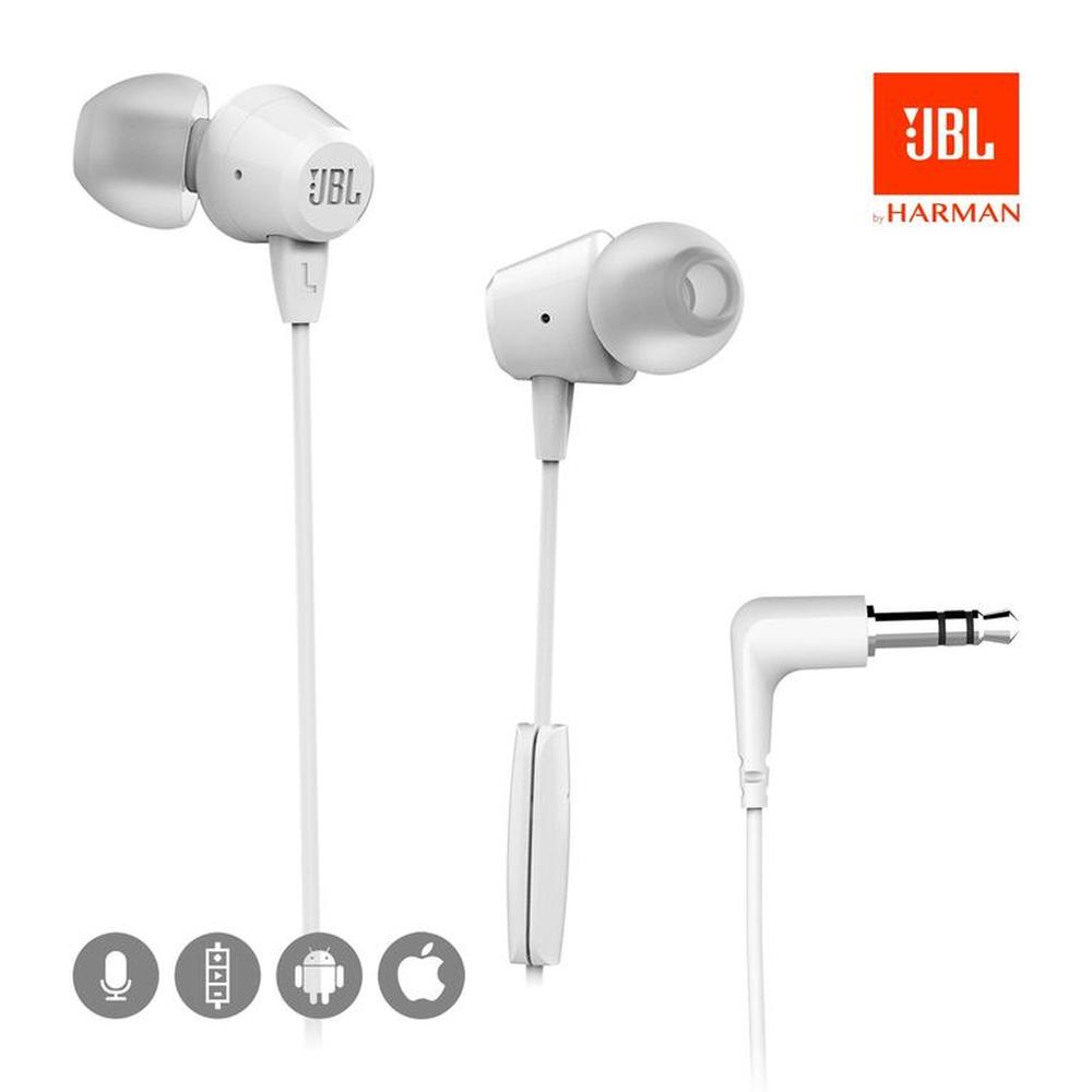 Audifono JBL C50HI In Ear 3.5 mm con Micrófono Blanco Audifono JBL C50HI In Ear 3.5 mm con Micrófono Blanco