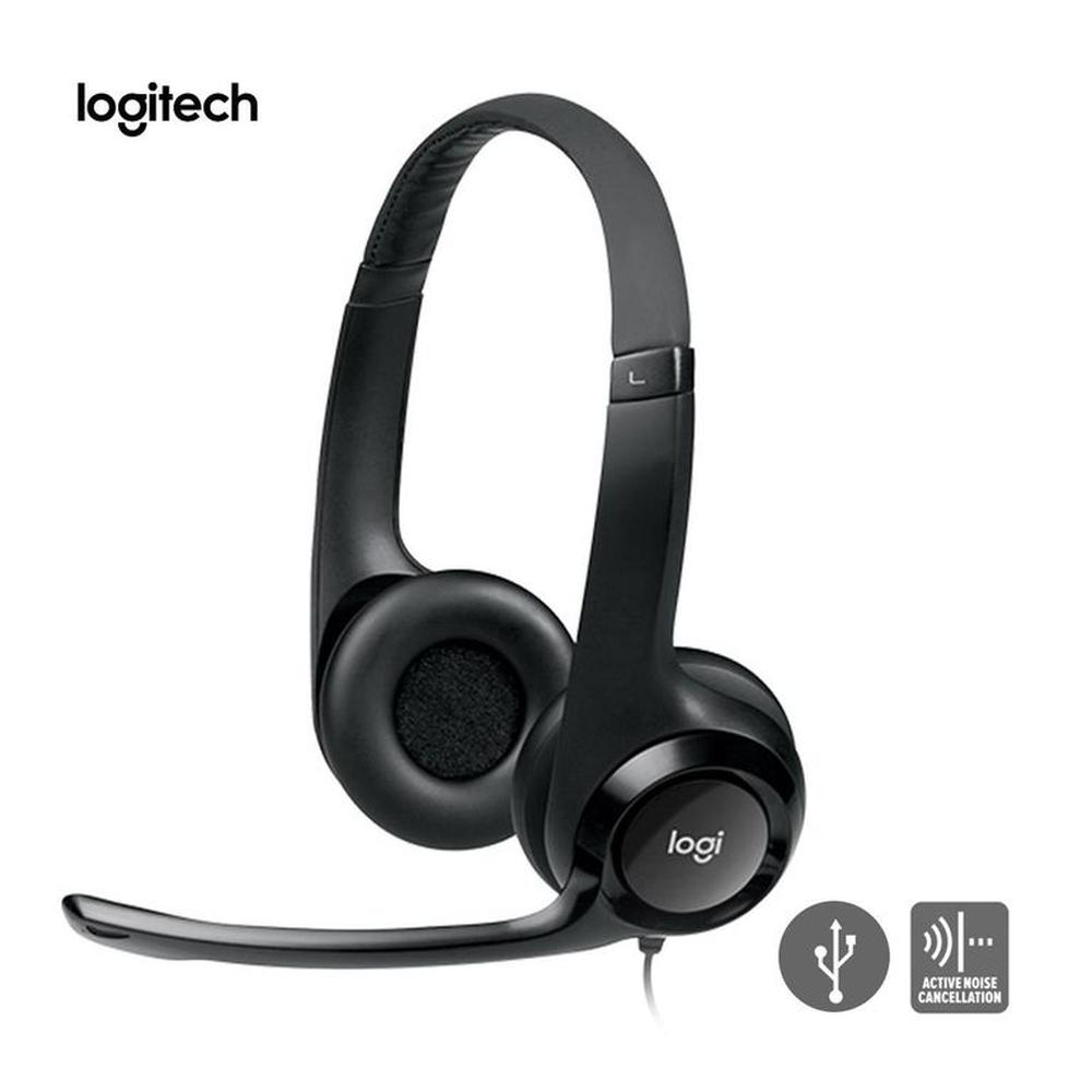 Audífonos Logitech USB H390 para pc micro bidireccional canc-ruido Negro Audífonos Logitech USB H390 para pc micro bidireccional canc-ruido Negro