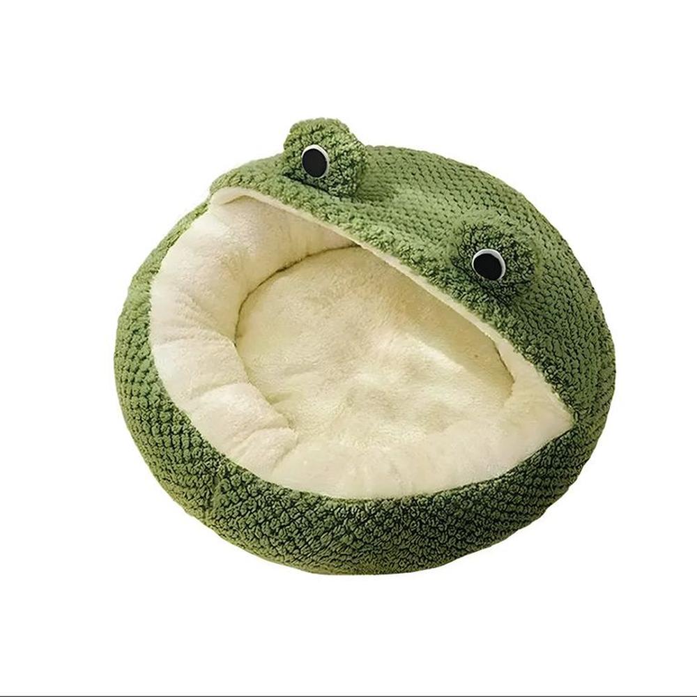Cama Rana Nido Para Mascotas Terciopelo Suave Verde Talla M Cama Rana Nido Para Mascotas Terciopelo Suave Verde Talla M