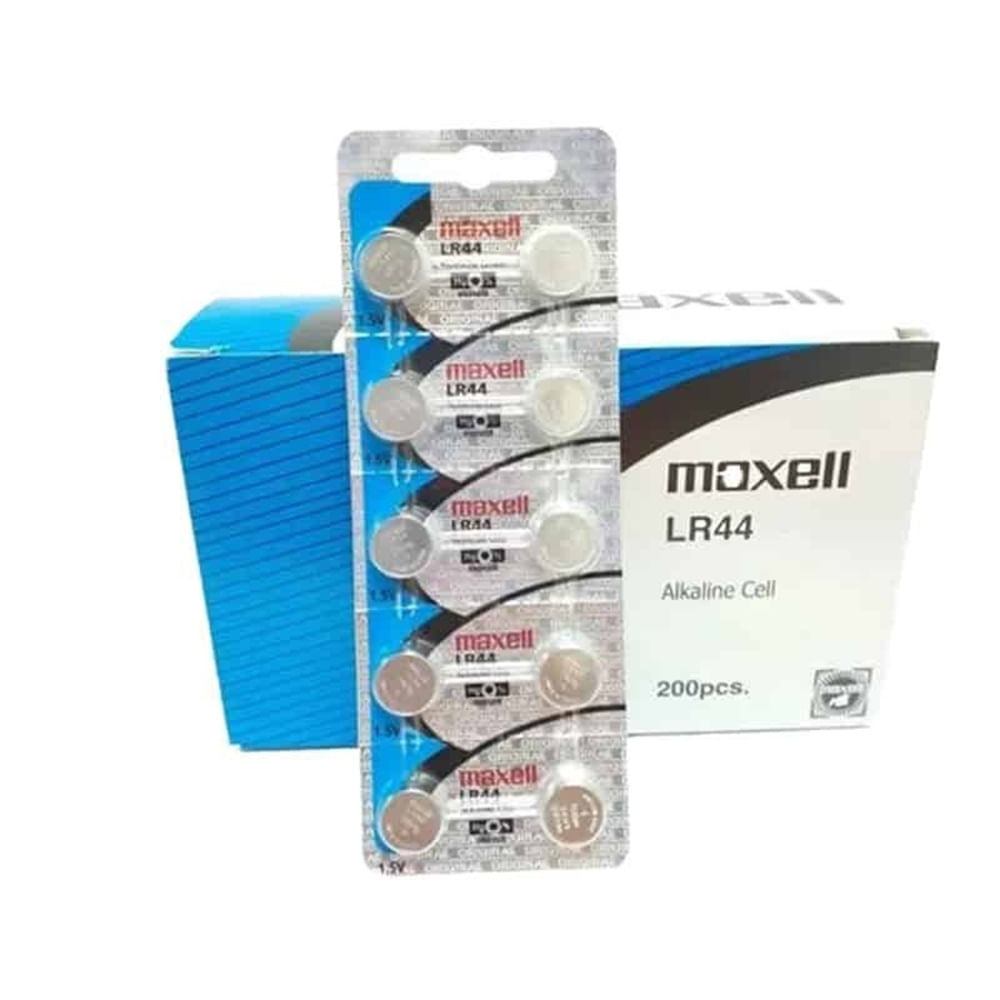 Pila Boton MAXELL LR44/AG13 Alcalina. Blister de 10 pilas.