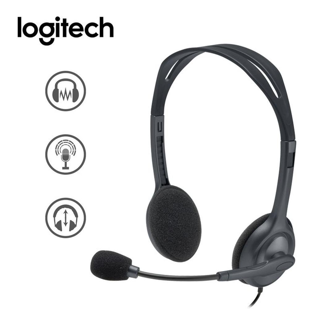 Audífonos Con Micrófono Logitech H111 para Laptop Negro Audífonos Con Micrófono Logitech H111 para Laptop Negro