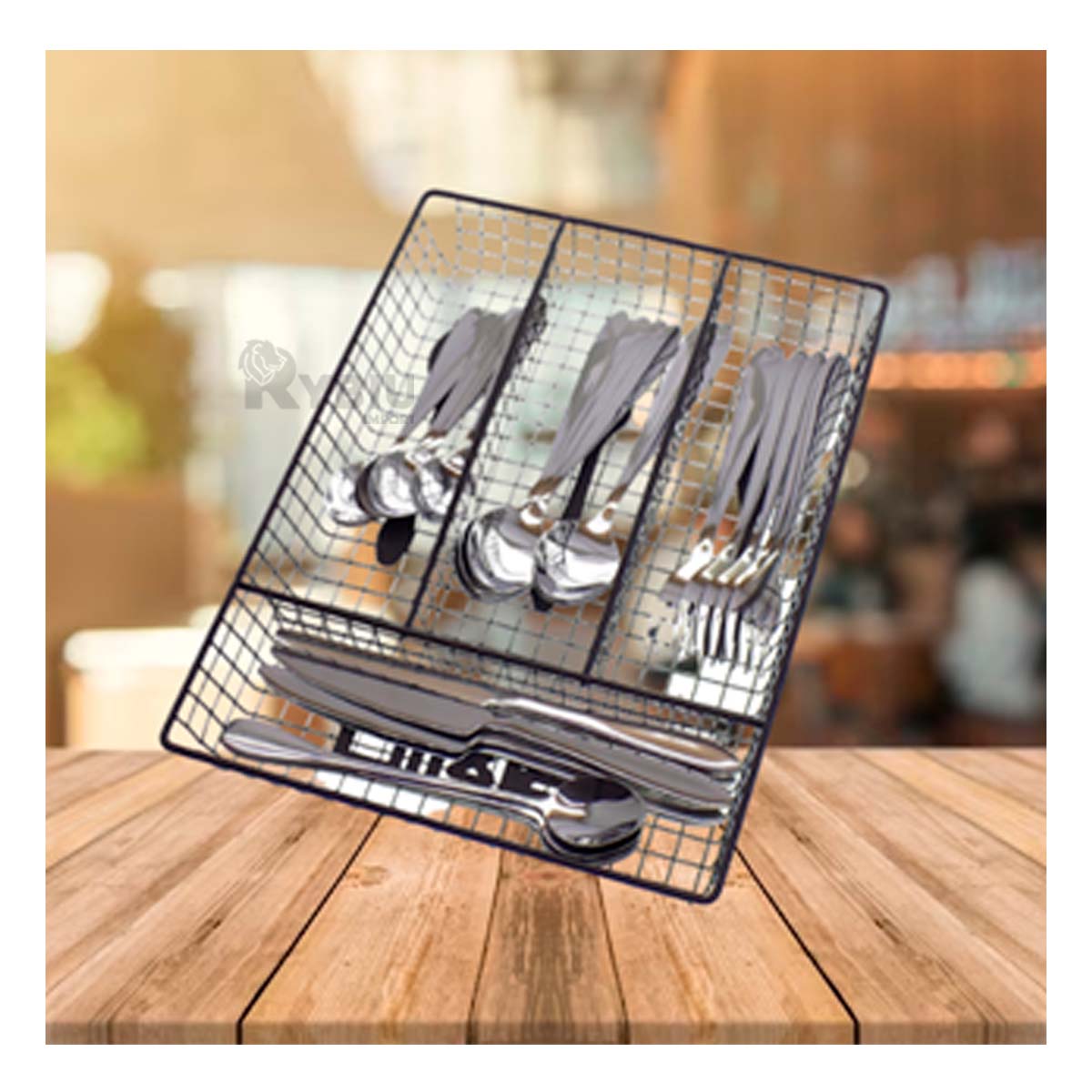 Caja para Guardar Cucharas Negro Y+Stickers