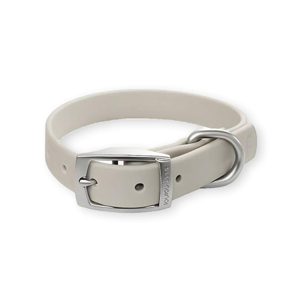 Collar Para Perros PVC Impermeable Gris - Talla M Collar Para Perros PVC Impermeable Gris - Talla M