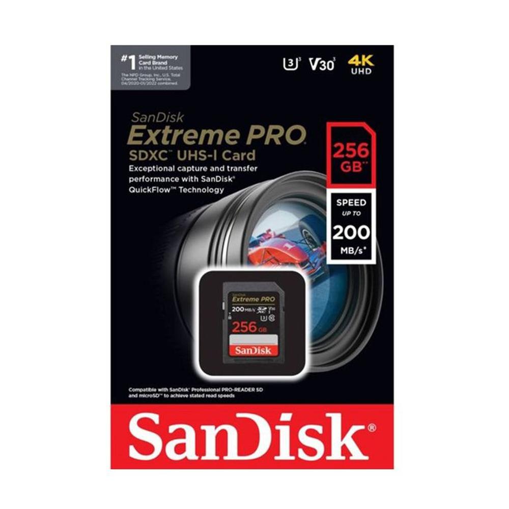 Memoria SD Sandisk Extreme Pro 256GB 4k UHS-I C10 U3 200mbs Memoria SD Sandisk Extreme Pro 256GB 4k UHS-I C10 U3 200mbs