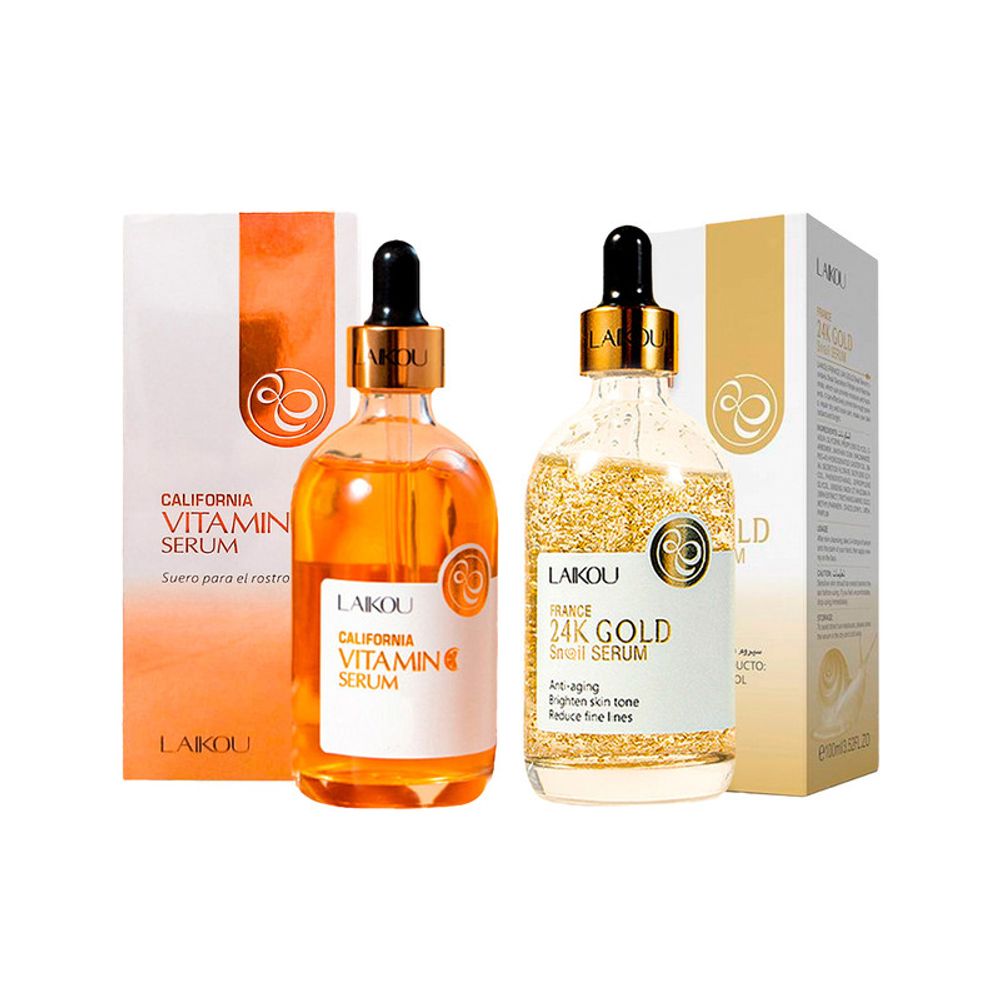Serum 24K Gold 100ml + California Vitamin C 100ml Serum 24K Gold 100ml + California Vitamin C 100ml