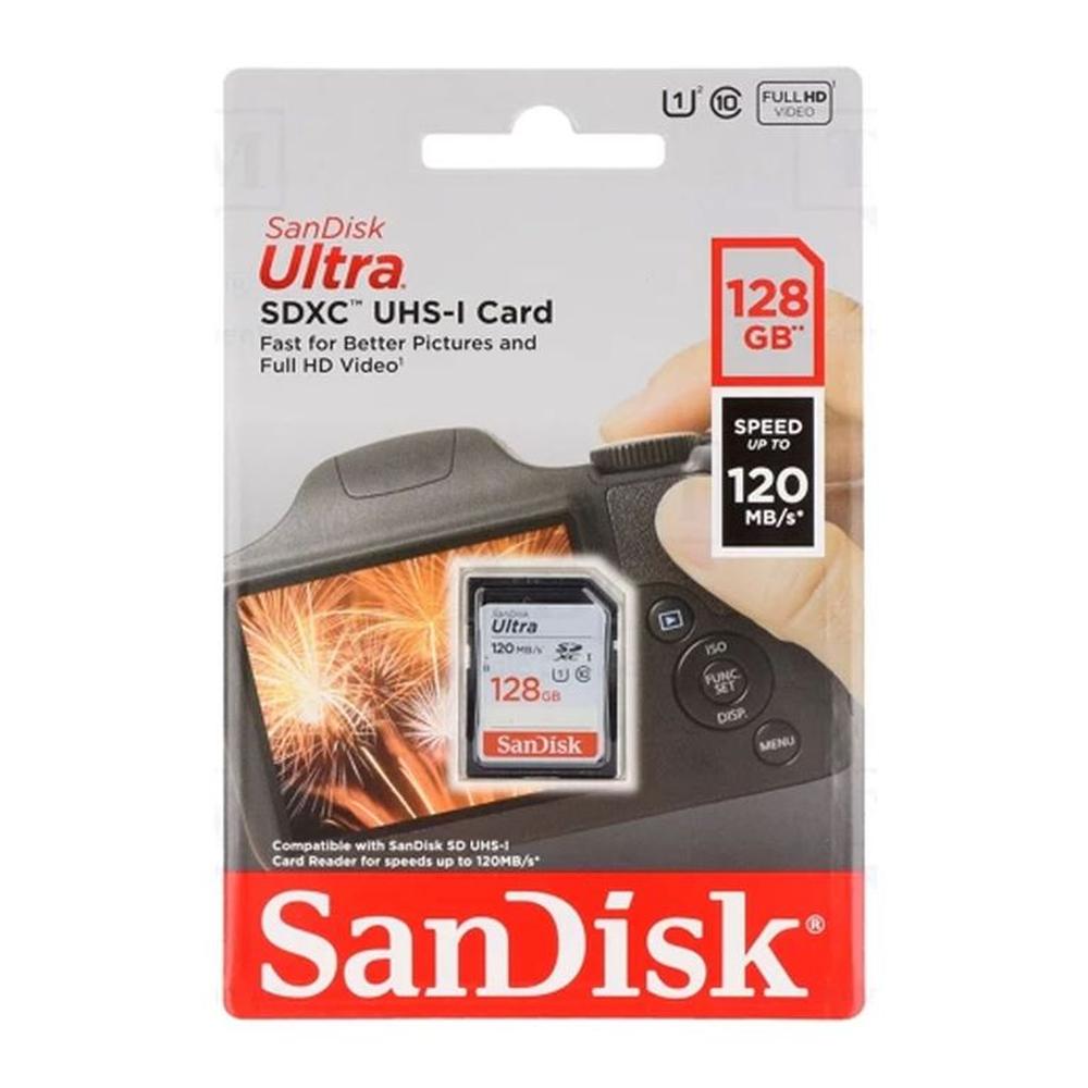 Sandisk Memoria SD Ultra SDXC 128gb UHS-I Clase-10 U1 120mbs Sandisk Memoria SD Ultra SDXC 128gb UHS-I Clase-10 U1 120mbs