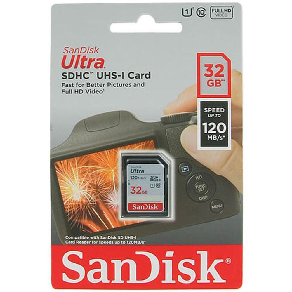 Memoria SD Sandisk Ultra SDXC 32gb UHS-I Clase-10 U1 120mbs Memoria SD Sandisk Ultra SDXC 32gb UHS-I Clase-10 U1 120mbs