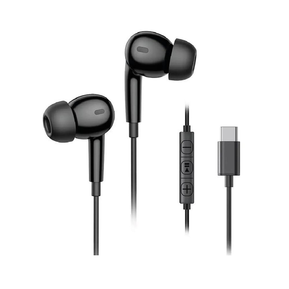 Audífonos NB-A01 con Cable tipoC para móvil y Tablet - Negro