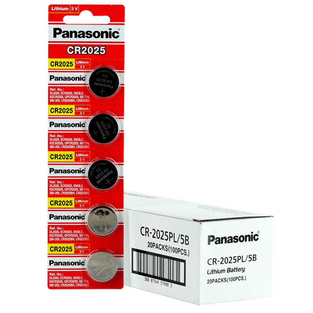 Pila Boton Panasonic Cr2025 Litio. Blister de 05 pilas.