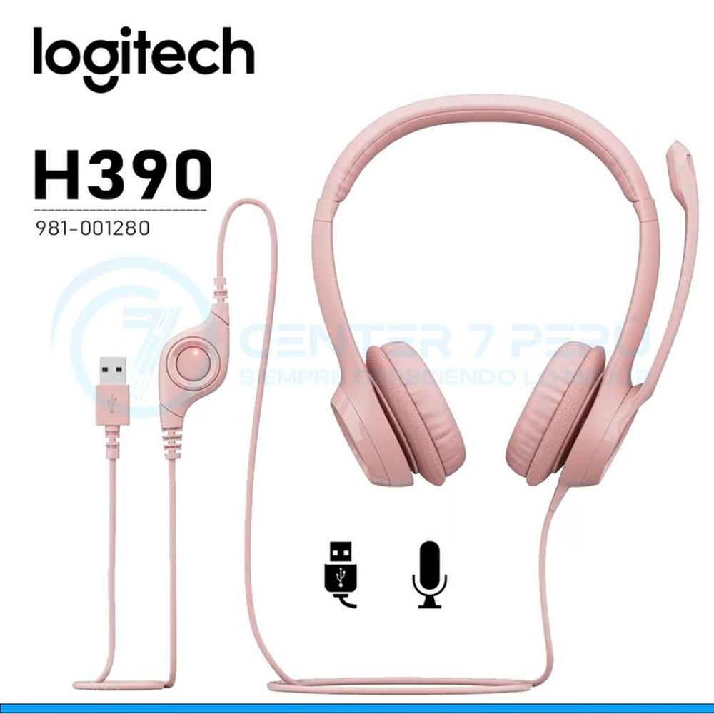 AUDIFONO CMICROF LOGITECH H390 USB NOISE CANCELLING ROSE AUDIFONO CMICROF LOGITECH H390 USB NOISE CANCELLING ROSE