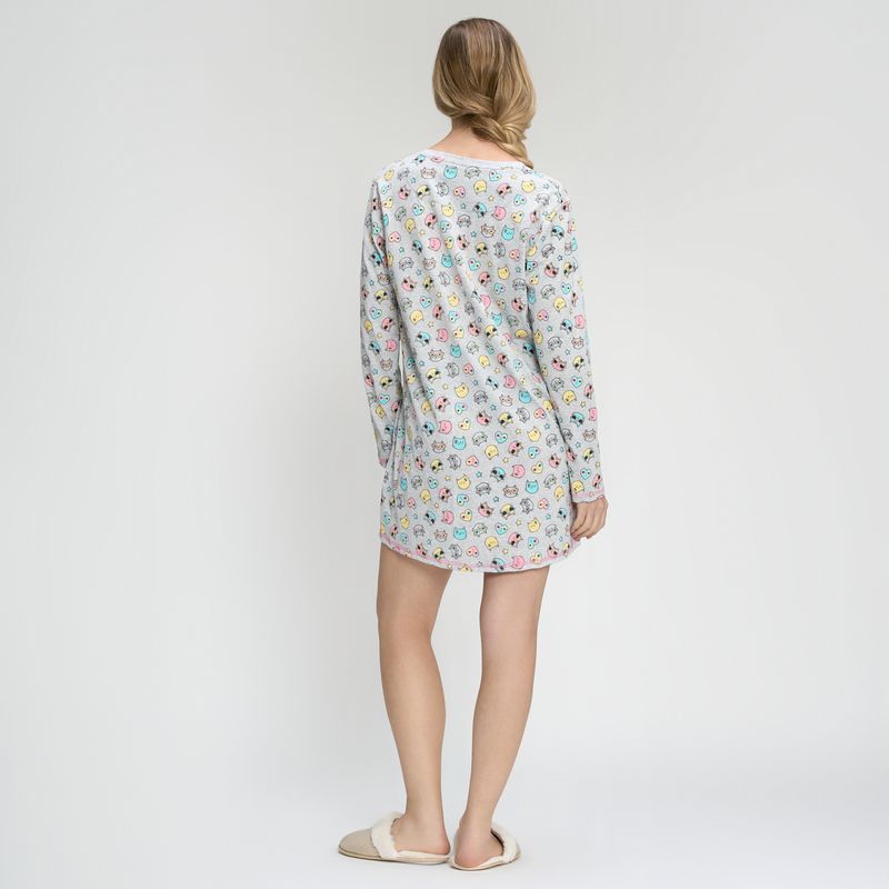 Pijama De Algodón Para Mujer Invierno – Conjunto 2 Piezas Manga Larga – Estampado Gatos – Tallas S A XXL
